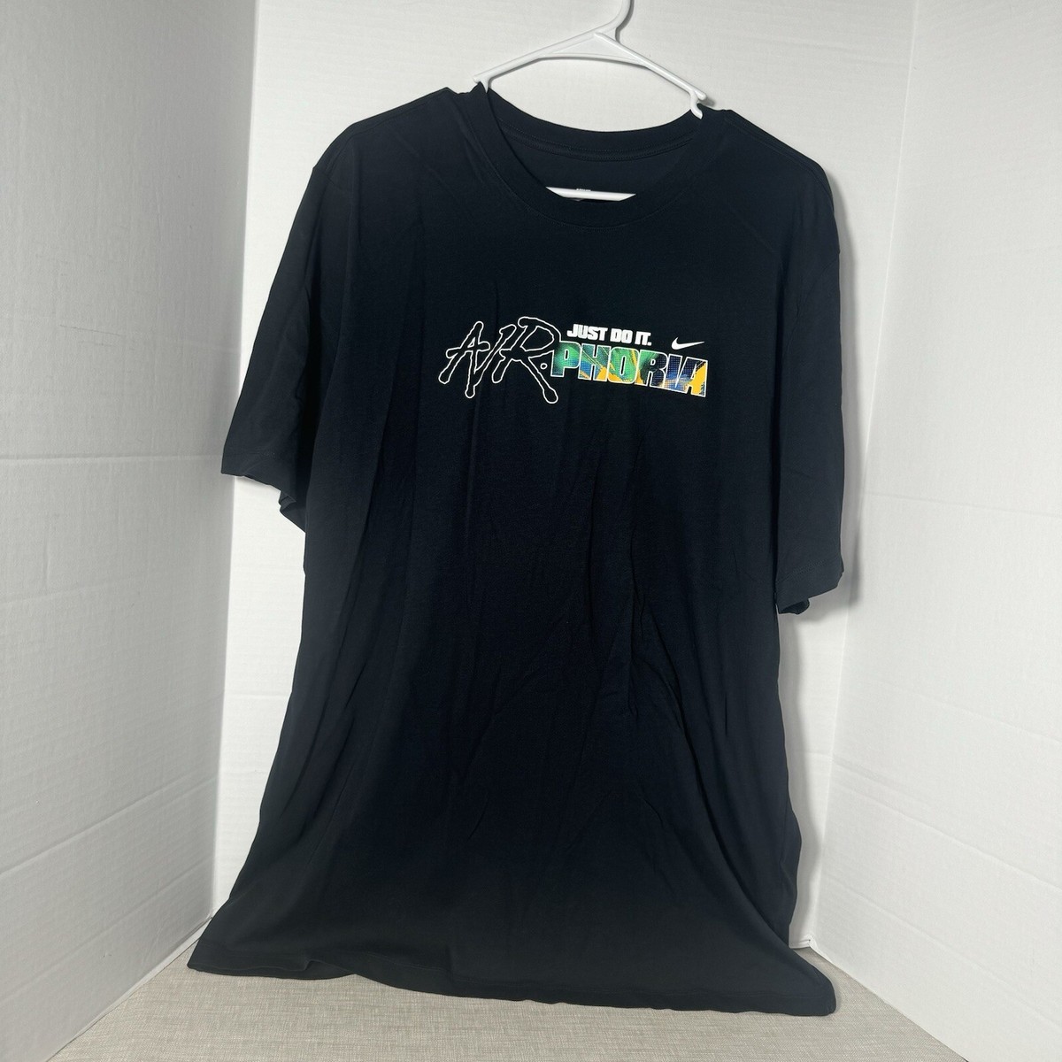 Nike Air Phoria T Shirt Men's Large-Tall Black Short Sleeve FZ4794 New With  Tags