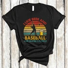 Vintage Retro I Like Beer And Baseball Maybe 3 People Drinking Baseball T-Shirt