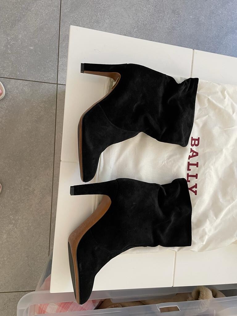 Bally black suede ladies ankle boots Size 8 eBay