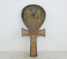 Rare Egyptian Antique Ankh Key of Life Scarab For Long Life Egyptian Mythology