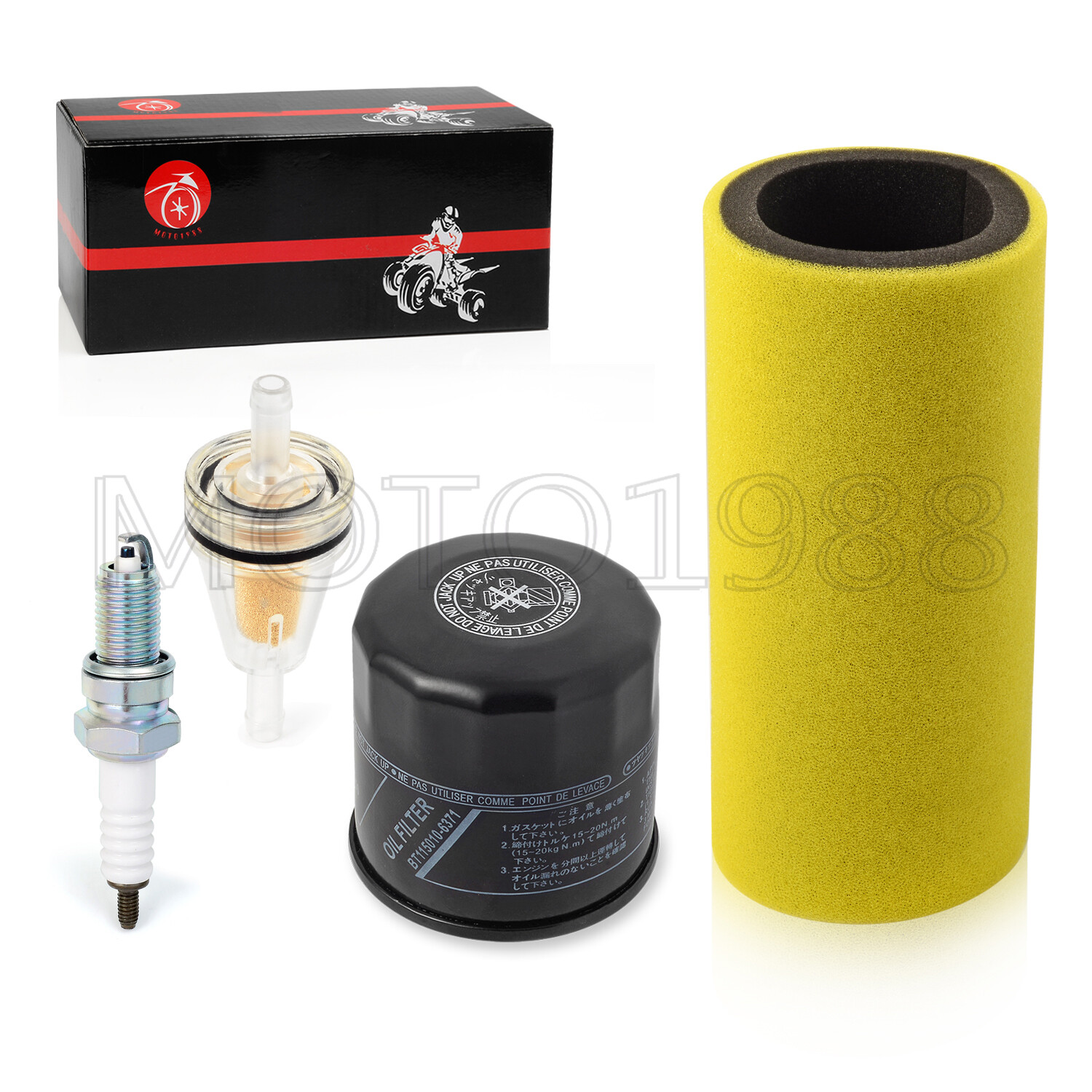 Air Filter Foam & Oil Filter & Spark Plug For Yamaha Rhino 660 YXR660 2004-2007 