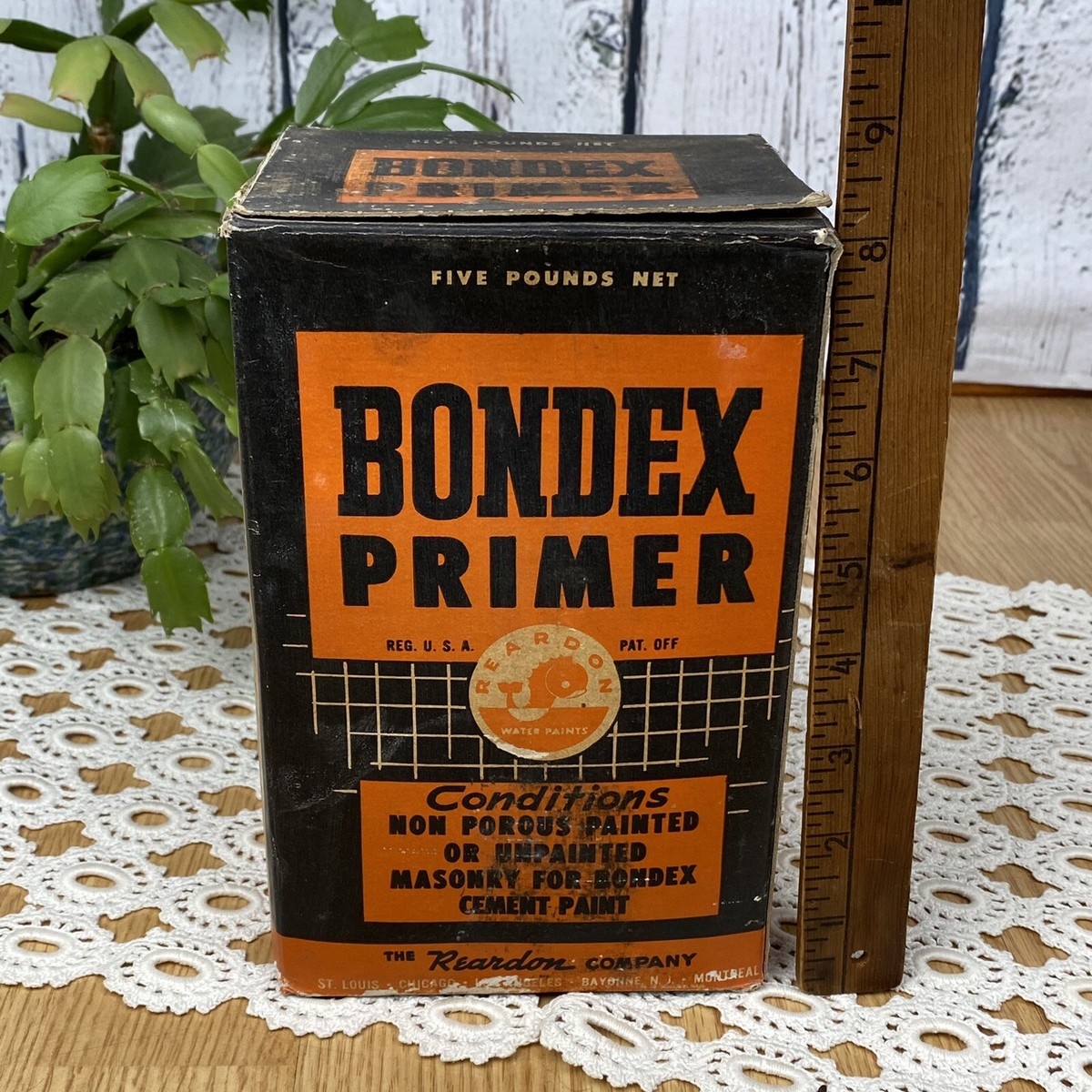 Vintage Bondex Primer Masonry Packaging NOS 1940s Orange Black | eBay