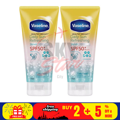 2 x VASELINE Healthy Bright LSF50+ PA+ Daily Sun Refreshing Serum Sonnencreme...