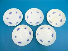 Vintage Lot Chelsea Adderleys England White Purple Small Dishes Embossed Grapes