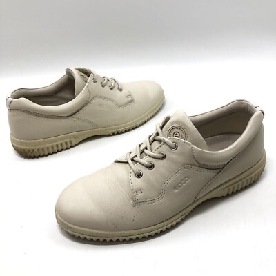 ECCO Women s Sz 8  Beige Nubuck Leather Athletic Flats Work Nurse
