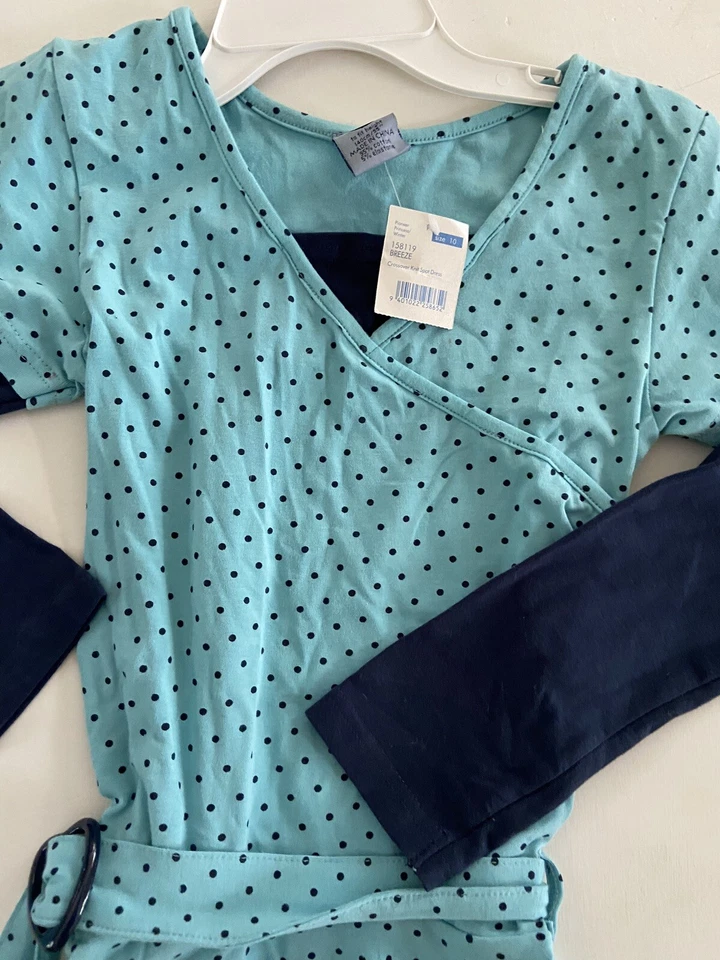 NUEVO CON ETIQUETAS Niñas 10 Parche Calabaza Azul VESTIDO Y KC Parker Suéter Cárdigan Boutique LOTE Foto 2 de 4