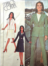 Vintage 1970 Marlo's Corner Suit Jacket Skirt Slacks Pants McCalls 4965 Sz38 B42