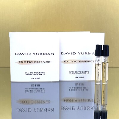 2Pcs) David Yurman EXOTIC ESSENCE Eau De Toilette 1.5ml Spray Sample Vial (C55