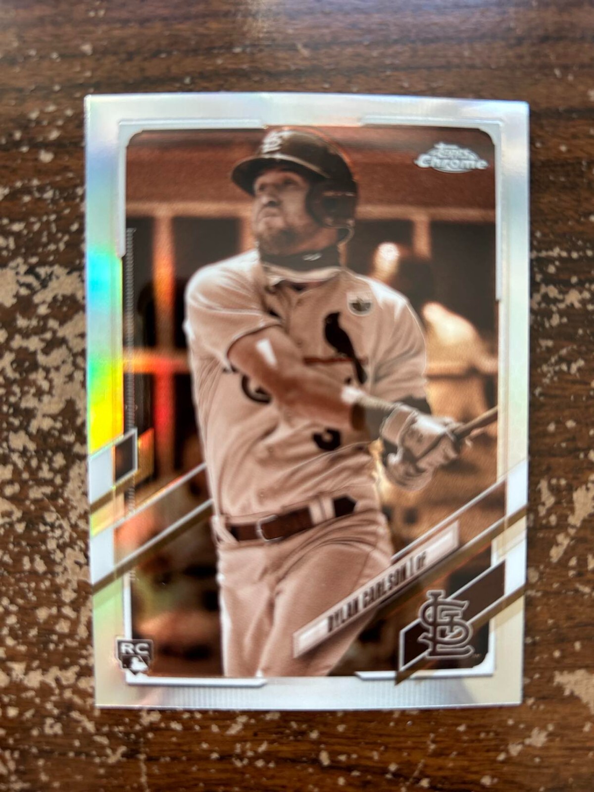 Dylan Carlson RC, Sepia Refractor #140 - 2021 Topps Chrome