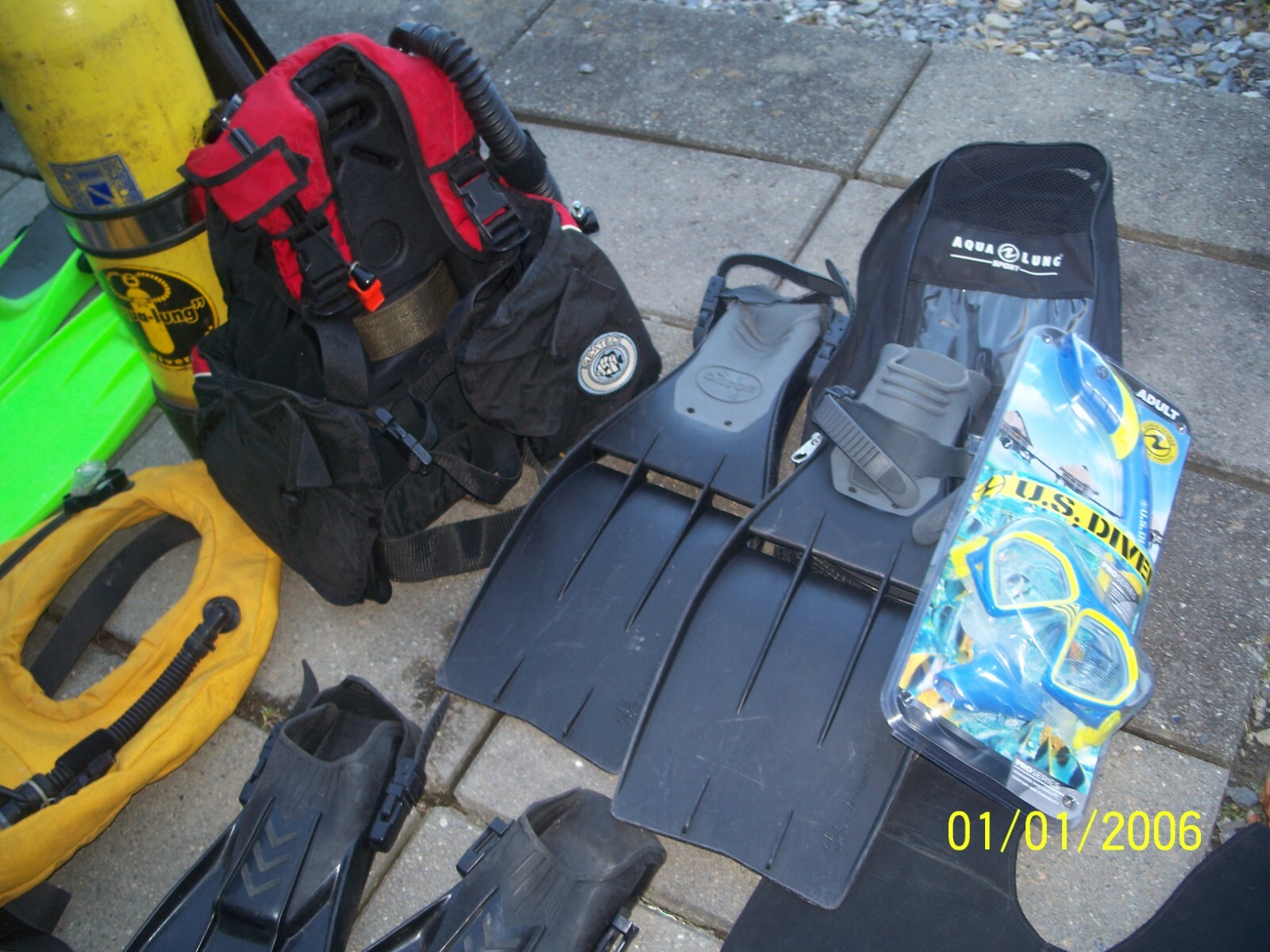 USED complete scuba diving gear. With OXYGEN TANK. eBay