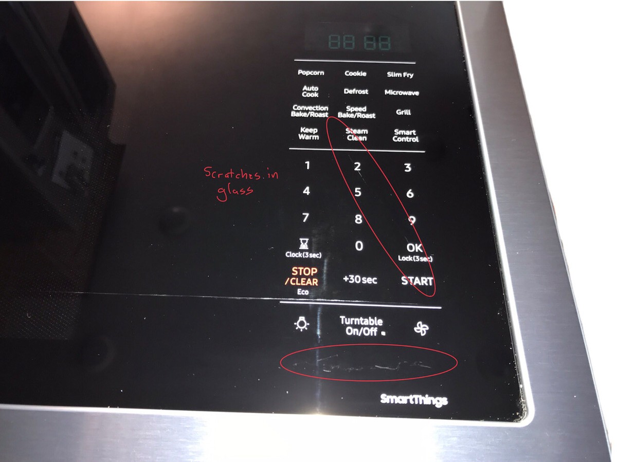 NEW Samsung Microwave Door Assembly Only WITH DEFECTS MC17T8000CS