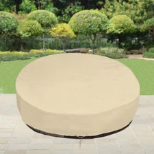 SunPatio Outdoor Daybed Cover, Dimension - Measures 75"Dia x 35"/16"H. - Beige 
