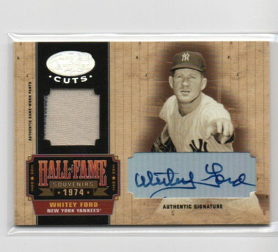 /16 2004 Leaf Certified - Hall of Fame Souvenirs Whitey Ford #HOF-17 (MEM, AU)