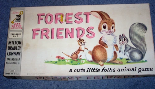 Vintage 1956 Milton Bradley Forest Friends Game #4808 In Box Complete
