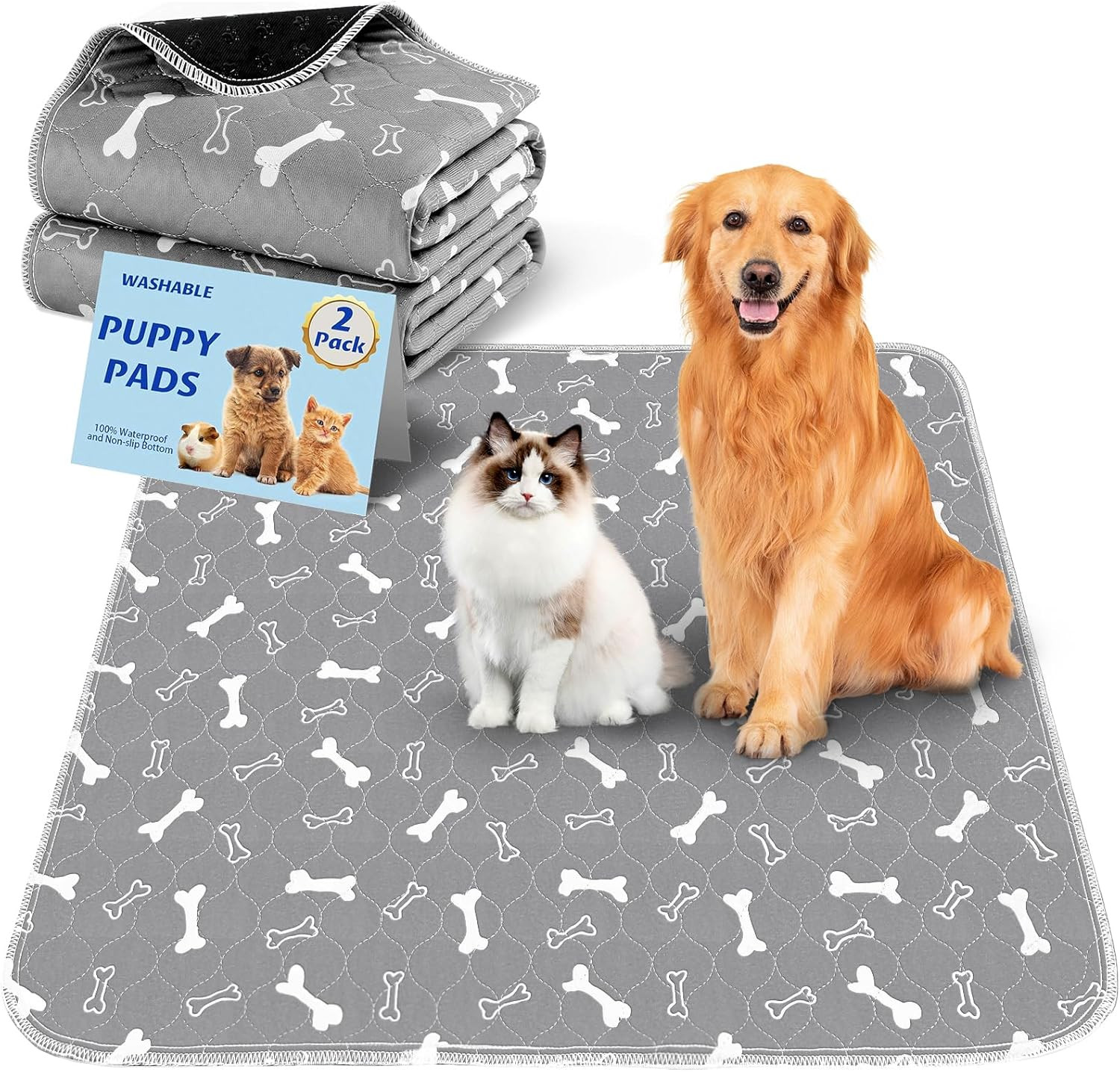 Traverse per Cani 60x90 Lavabili - 2 Tappetini Igienici Assorbenti XL