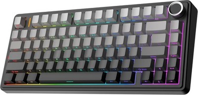 AULA F75 Pro Wireless Mechanical Keyboard w/Knob RGB Backlit Pre-lubed Switches