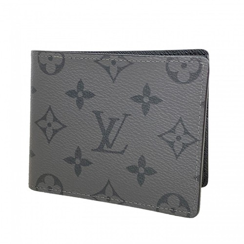 Louis Vuitton Wallet Monogram Eclipse Reverse Portefeuille Slender M80906 Gray