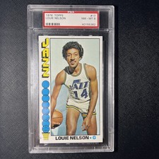 1976-77 Topps Basketball - Louie Nelson #17 - Utah Jazz PSA 8