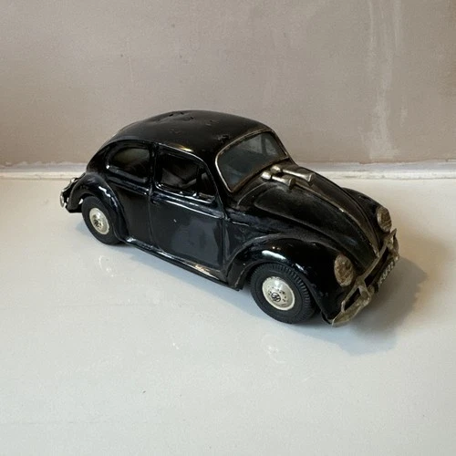 Bandai 1960s Vintage Volkswagen Beetle Japanese Tin Friction Toy