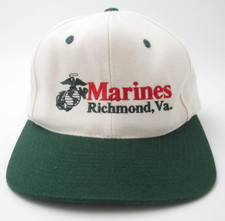 Vintage US Marines Richmond Virginia Adjustable Snapback Hat (C) Made in USA
