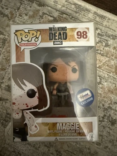 Funko Pop! The Walking Dead Maggie Rhee #98 Bloody EXCLUSIVE In Case RARE