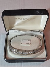 Sabona Two Tone Stainless Steel Magnetic Therapy Bracelet 7.5"