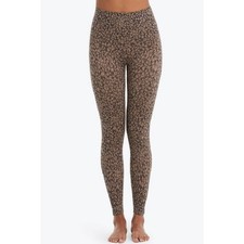 Spanx Look At Me Now Seamless Leopard Print Leggings - Medium