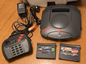 Atari Jaguar Console With 2 Games Cybermorph Theme Park RCA Composite Lead