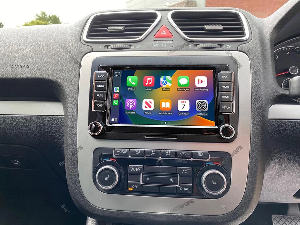 7" For Volkswagen VW EOS 2007-16 Android 15 Wireless CarPlay Radio GPS BT W/CAM Foto 2 de 4