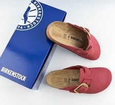 Birkenstock Boston Big Buckle Berry Crush Nubuck Leather Women's Clogs EU 37-41
