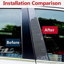 4pcs Carbon Fiber Car Exterior Pillar Posts For Chevrolet Aveo Hatchback 2011-15 4pcs Carbon Fiber Car Exterior Pillar Posts For Chevrolet Aveo Hatchback 2011-15