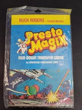 Presto Magix Buck Rogers Cosmic Warfare Vintage 1980 Transfer Rub Down Sealed