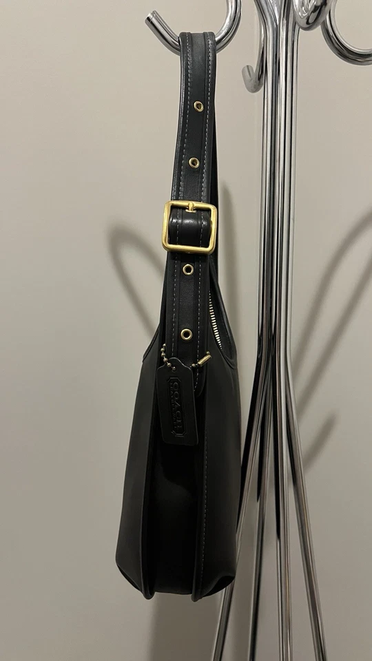 Cuero Genuino - Auténtico Bolso de Hombro Coach Ergo Cuero Negro C2265 Foto 3 de 4