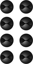 Set de 8 Clips Adhesivos para Cables Organizador de Escritorio en Color Negro