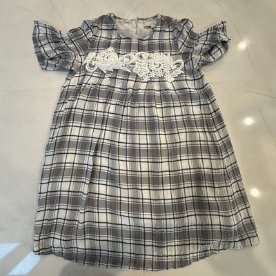 plaid empire waist dress Empire-Waist Midi Dress in Plaid