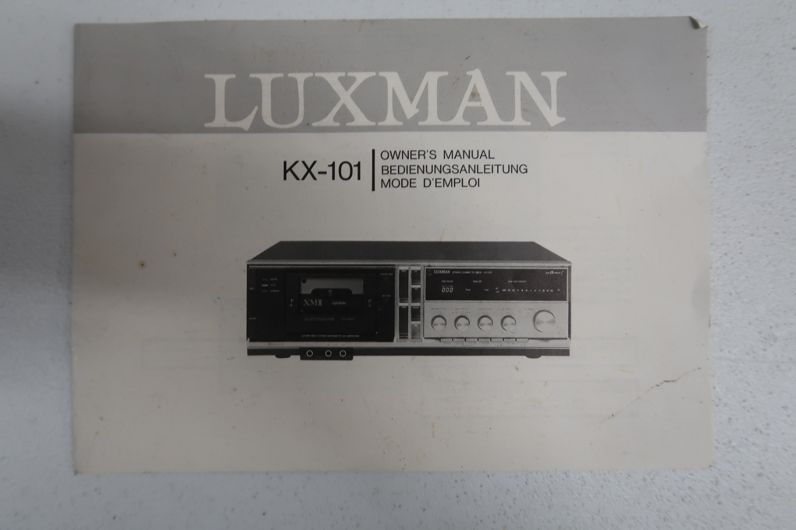 Luxman KX-101 Owner's Manual