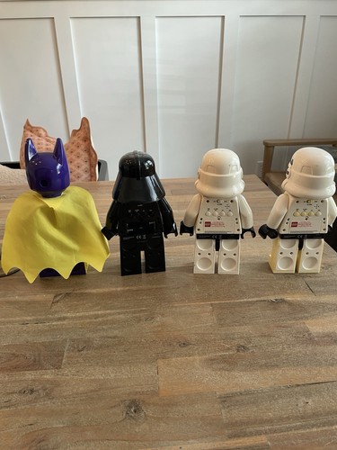 Lego Star Wars Minifig Digital Alarm Clock Lot Stormtrooper Darth Vader Batgirl - Picture 6 of 10