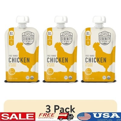 Free Range Chicken Baby Food Pouch Organic Peas Carrots Stage
