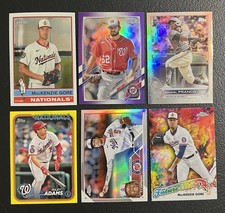 Washington Nationals Topps 24 Card Lot Inserts Base Chrome Refractor MLB