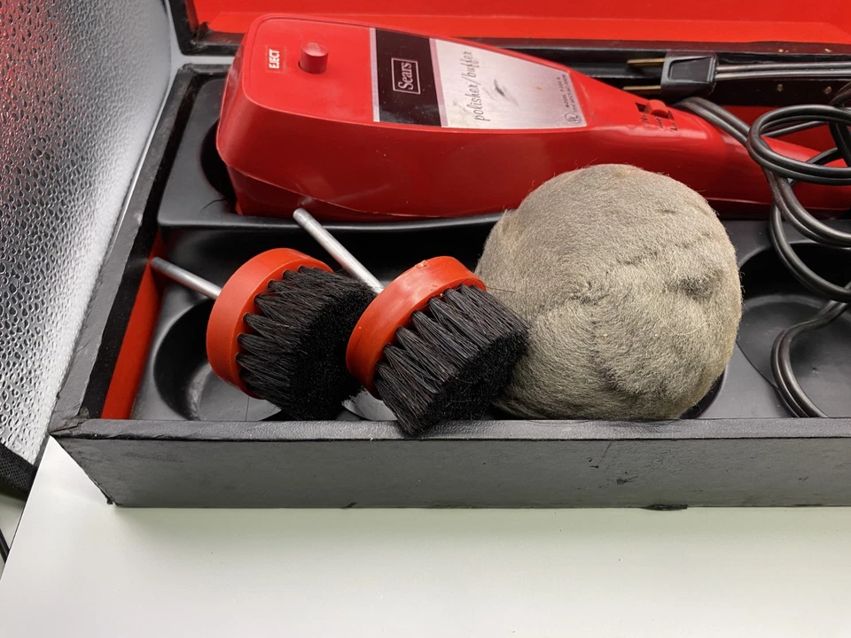 Pulidora de zapatos eléctrica vintage Sears / tampón P200B sin probar Foto 2 de 4