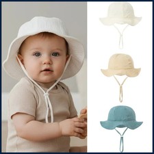 3-18 Months Baby Bucket Hat Kids Outdoor Sun Protection Caps Boys Girl