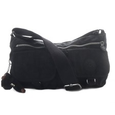 Borsa a tracolla Kipling in nylon nero da donna a tracolla condizioni AB...