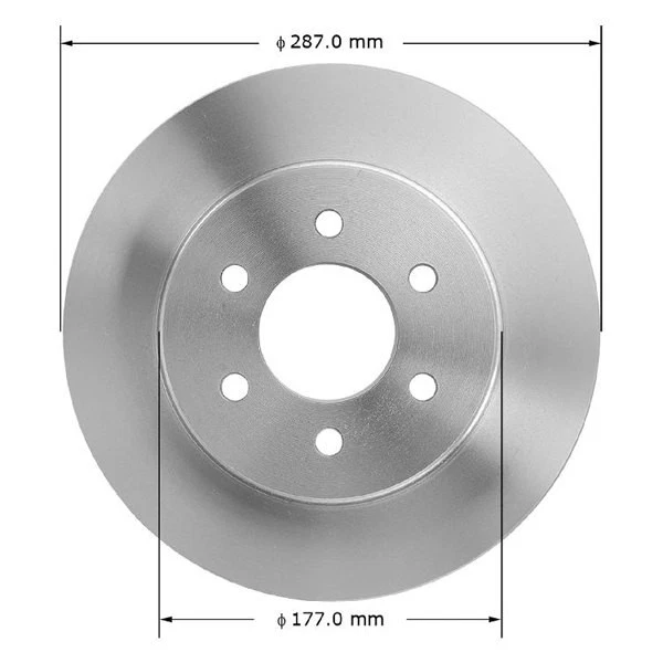 For Dodge Durango 98-02 Bendix Global Premium Plain Vented Front Brake Rotor Foto 3 de 4