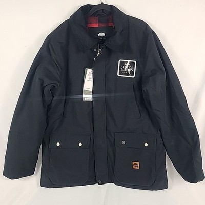 NWT Buffalo Outdoors Fleece Lined Canvas Chore Barn Jacket Black Sz XXL