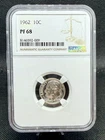 1962 90% Silver Proof Roosevelt Dime NGC PF68!
