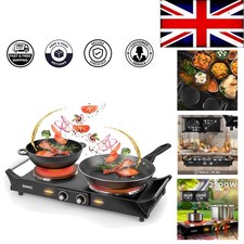 Portable Double Burner Hot Plate - 2500W Electric Cooking Solution for Any Space