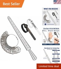 Ring Sizer Measuring Tool Ring Mandrel Ring Measurer Ring Sizing Kit Measure ...