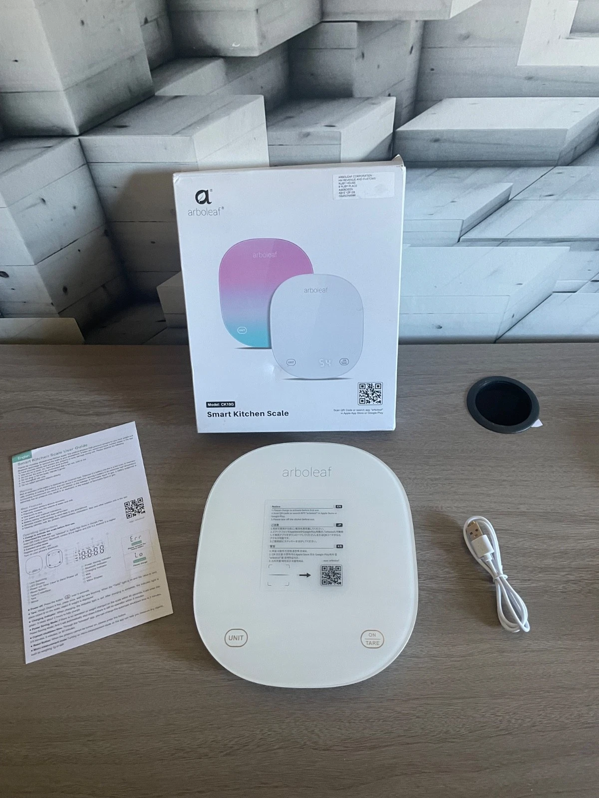 arboleaf Smart Digital Kitchen Scales, White, Slim, Multi Functional, accurate