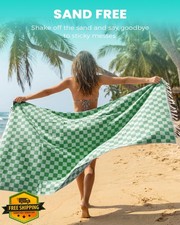 2 Pack Plaid Beach Sarong Turkish Towel Pareo Swim Coverup