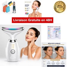 Appareil de Massage Facial LED 7 Couleurs EMS Anti-Rides Lifting Raffermissant